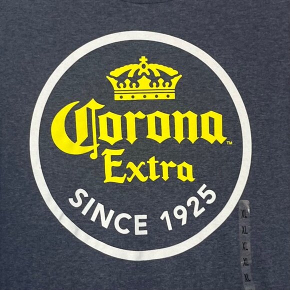 Corona Extra Beer Graphic Tshirt Mens XL Blue Athletic Fit New - Picture 5 of 7